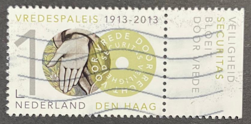2013 100 jr Vredespaleis nvph 3103/tab Securitas, Postzegels en Munten, Postzegels | Nederland, Ophalen of Verzenden, Na 1940
