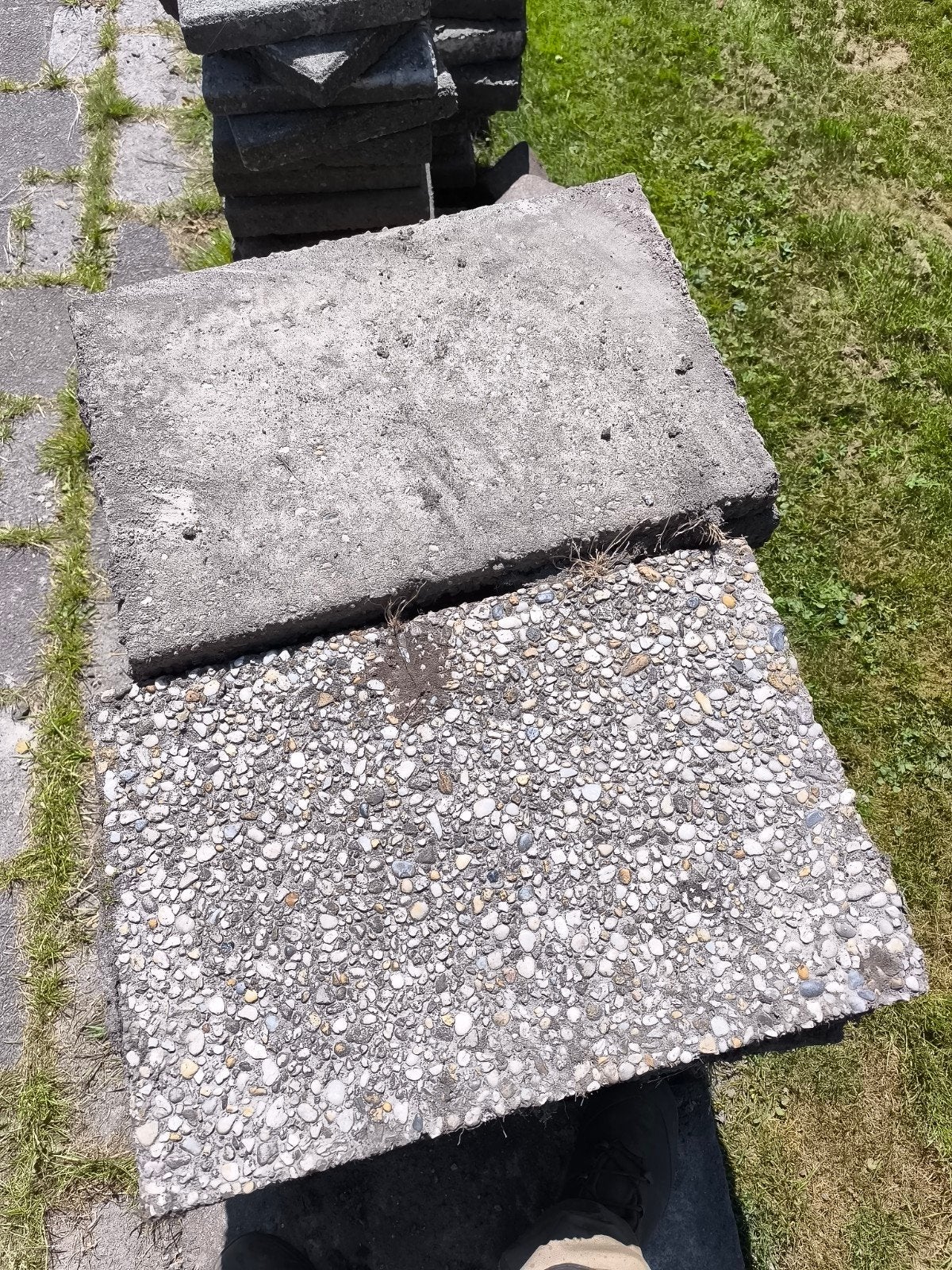 gratis grindtegels, Ophalen, Gebruikt, Beton, Terrastegels