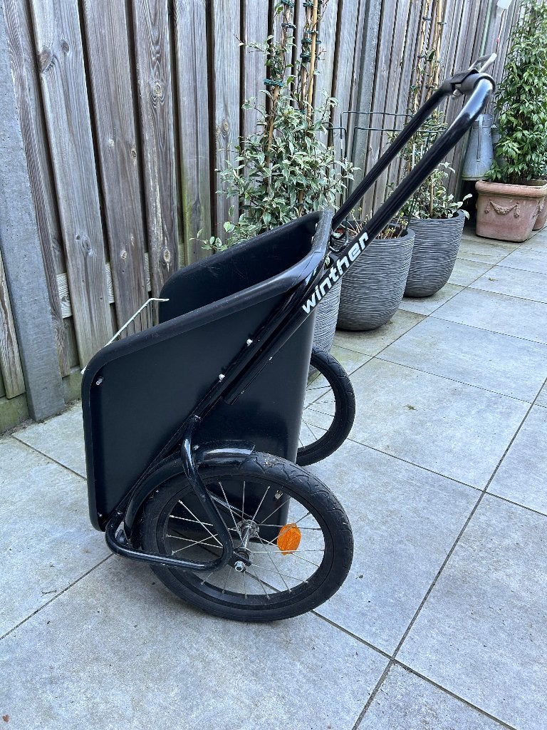 WINTHER DONKEY FIETSKAR TROLLEY + HOES + BEVESTIGING, Bagagekar, 20 tot 40 kg, Zo goed als nieuw, Ophalen