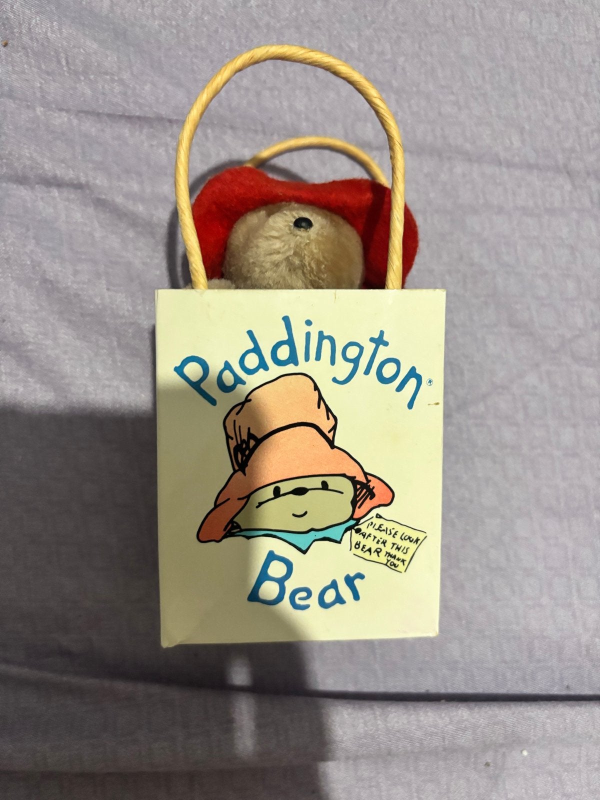 Vintage 1987 Eden Toys Paddington Bear in Gift Bag, Ophalen, Overige karakters, Beer, Zo goed als nieuw