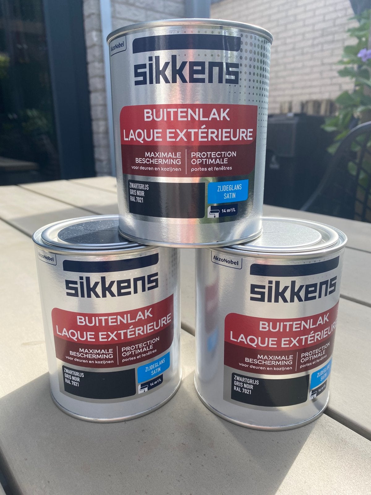 Sikkens Buitenverf zwartgrijs, Ophalen, Overige kleuren, Nieuw, Lak
