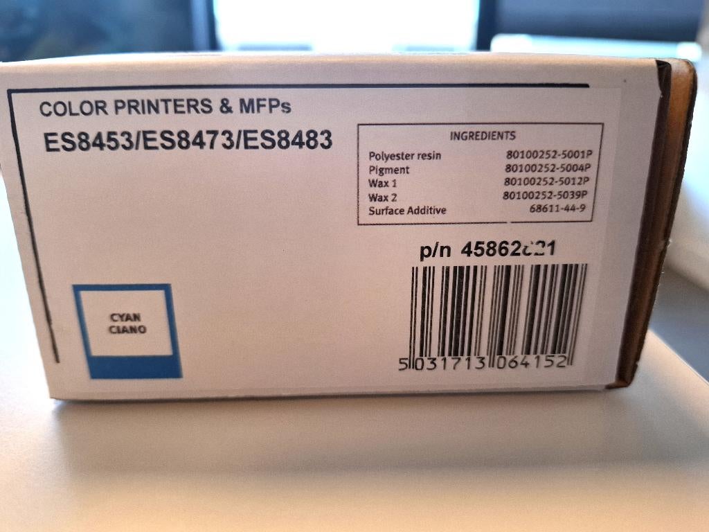 OKI Toner ES8453/ES8473/ES8483 Cyan, Ophalen of Verzenden, Nieuw, Toner, OKI