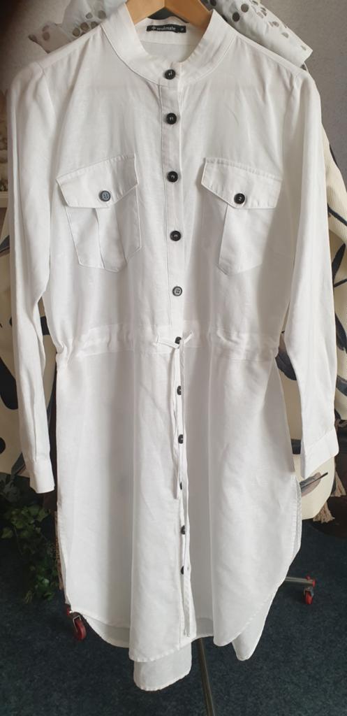 Witte linnen jurk maat S - Soulmate, Kleding | Dames, Wit, Nieuw, Ophalen of Verzenden, Soulmate