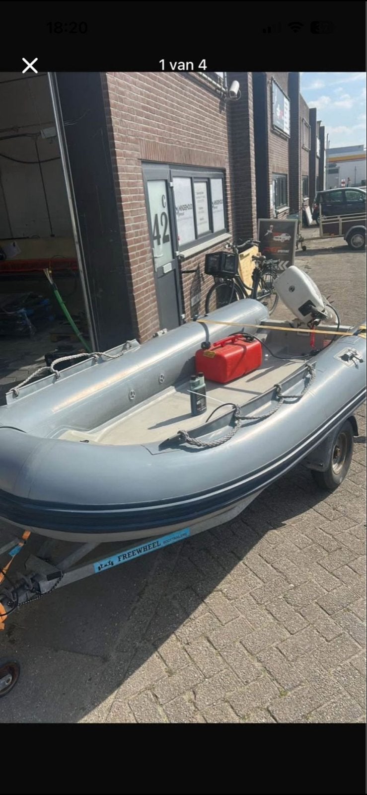 Capelli rib met Johnson 15 pk, Overige merken, Ophalen of Verzenden, Gebruikt, Inclusief motor