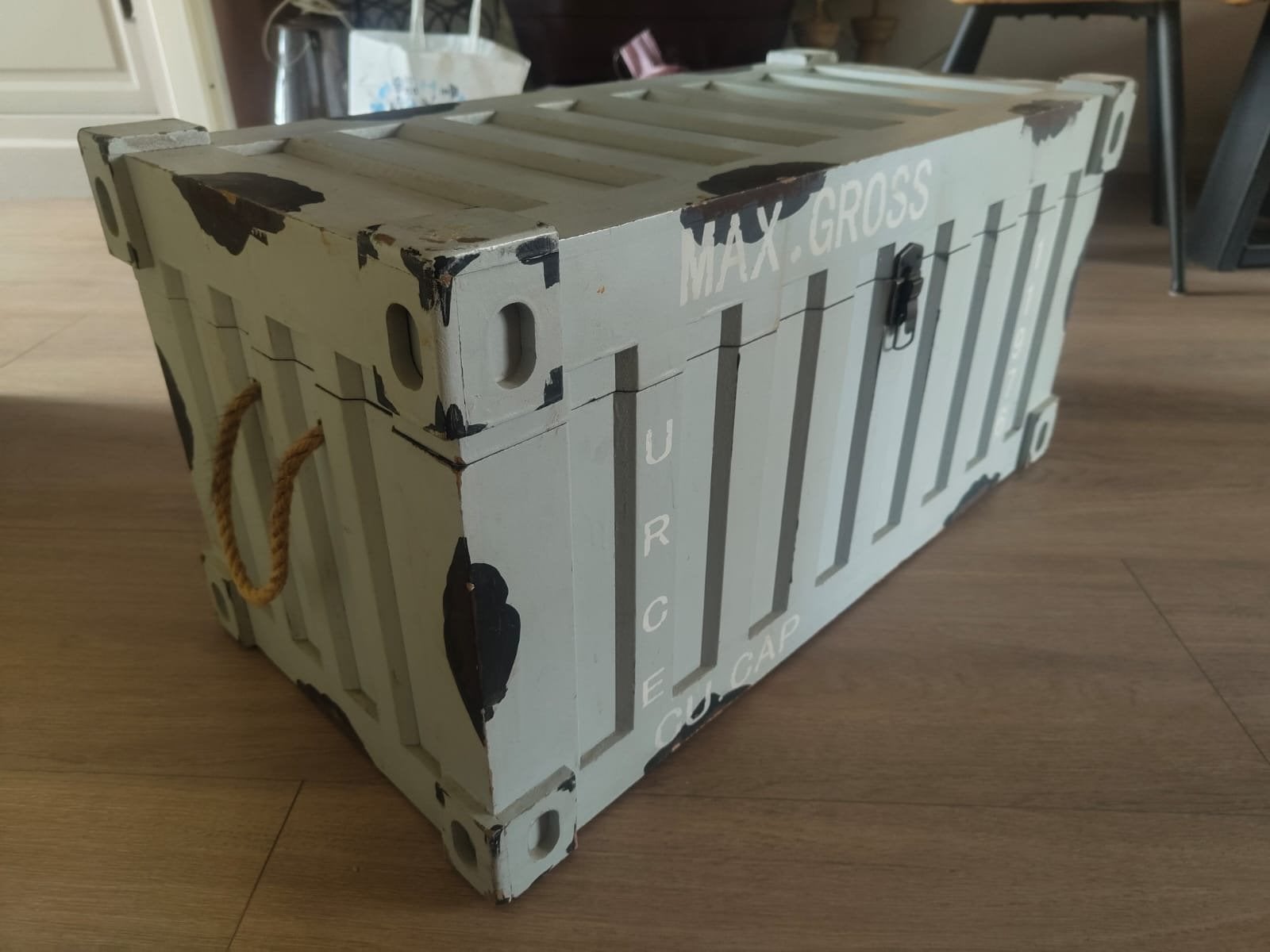 Kist containerstijl, Huis en Inrichting, Ophalen, Overige materialen, Gebruikt, 50 tot 100 cm