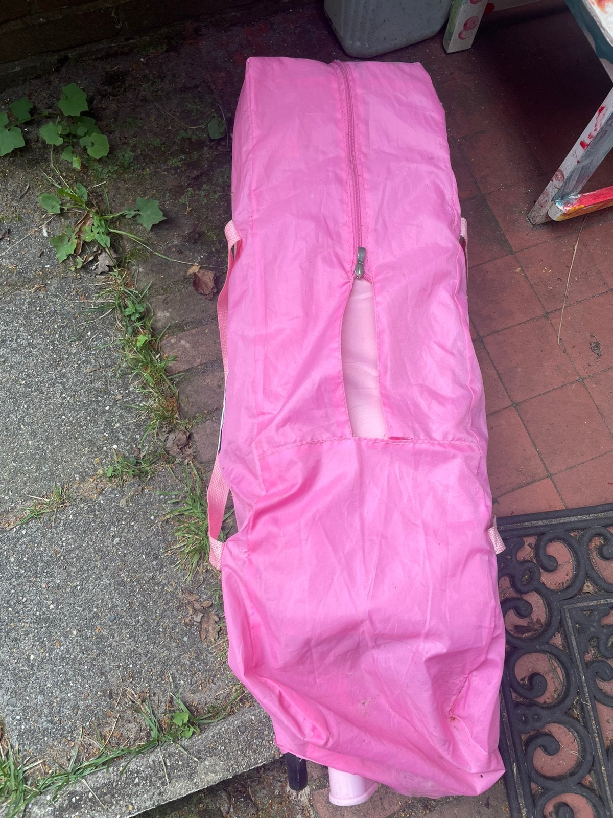Campingbed roze, Ophalen, Gebruikt, Reisbedje