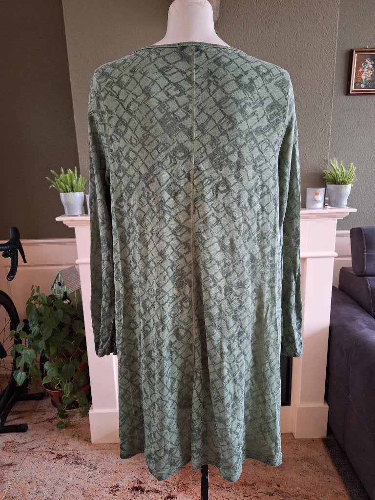 Miss Y Yoek groene tuniek lange top L 46 / 48, Yoek, Verzenden, Maat 46/48 (XL) of groter, Gedragen