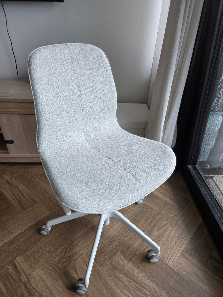 IKEA LÅNGFJÄLL bureaustoel als nieuw | lichtgrijs/wit, Ophalen, Zo goed als nieuw, Grijs, Bureaustoel