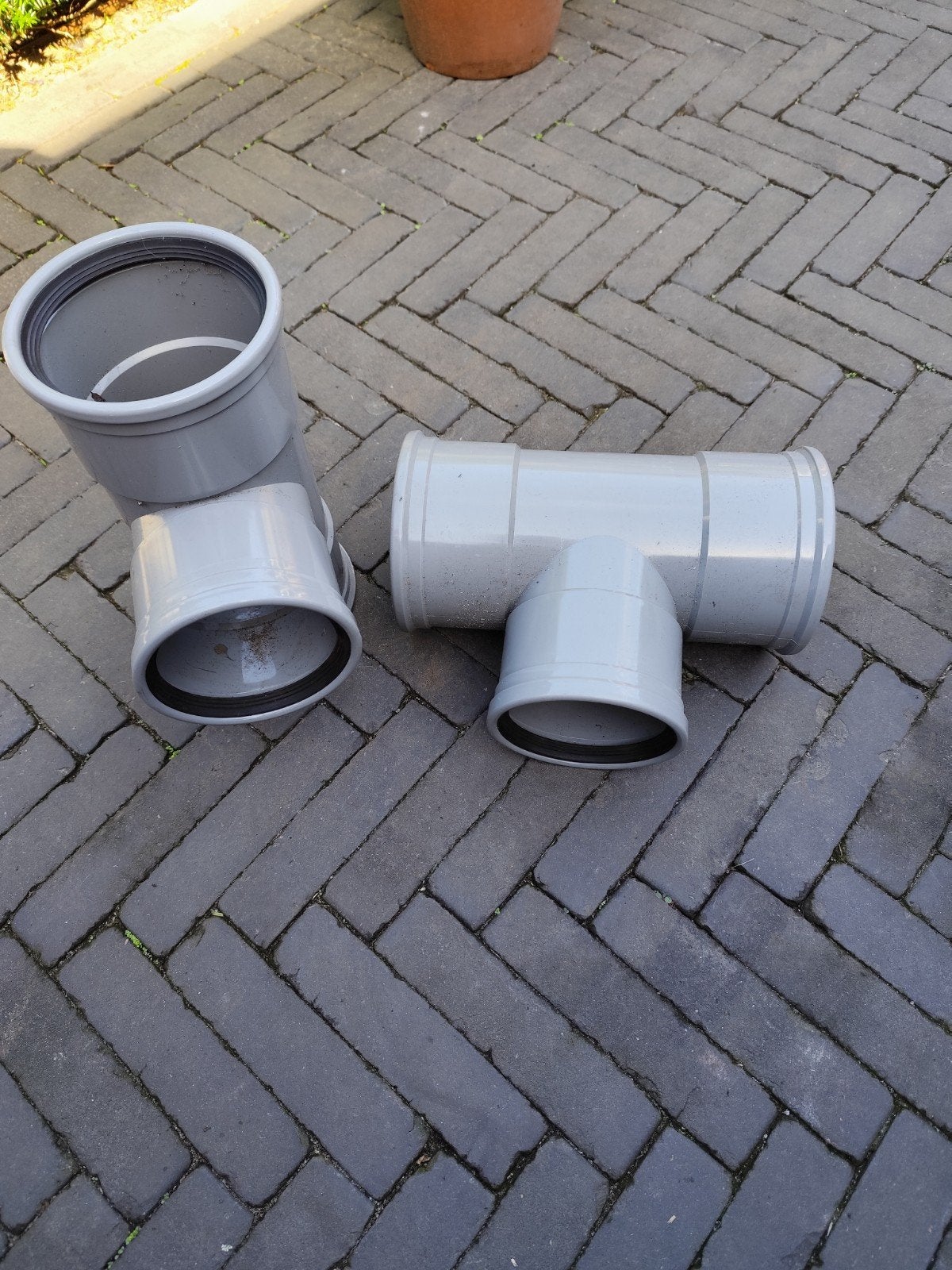 Martens PVC T-stuk. 2x 125 & 1x 110., Ophalen, Afvoer, Pvc, Nieuw