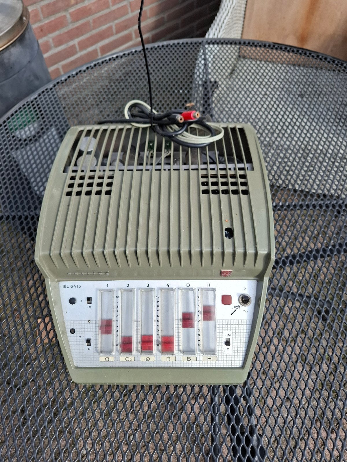 Vintage Philips EL 6415 buizenversterker - Zeldzaam!, Minder dan 60 watt, Ophalen, Overige merken, Gebruikt