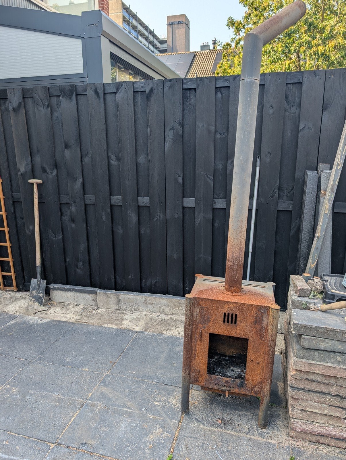 gratis pelletkachel, Tuin en Terras, Ophalen, Gebruikt