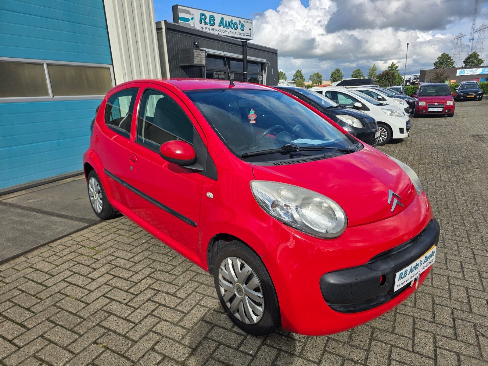 Citroën C1 1.0 5-DRS 2008 Rood, Auto's, Voorwielaandrijving, Stof, 4 stoelen, C1