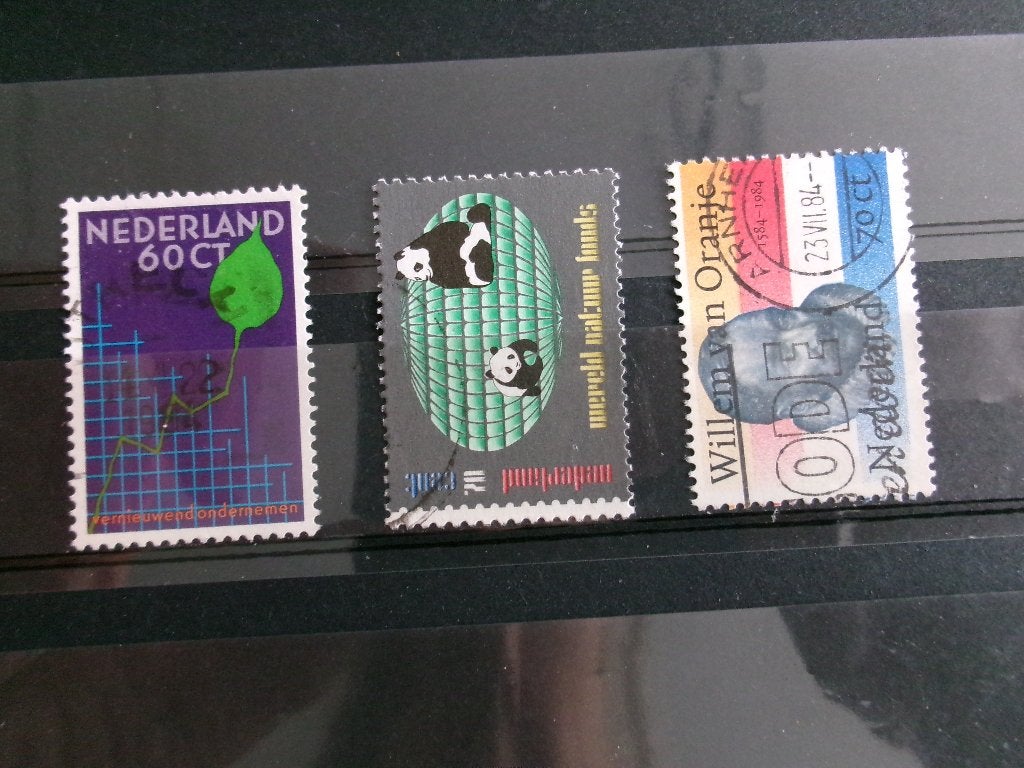 1984 - 3 divers met oa willem van oranje (933a), Postzegels en Munten, Ophalen of Verzenden, Gestempeld