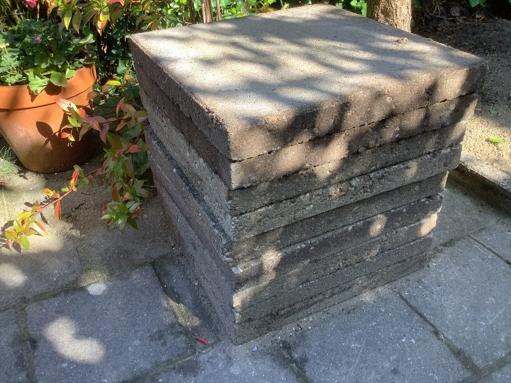 Tuintegels, Tuin en Terras, Ophalen, Gebruikt, Beton, Terrastegels