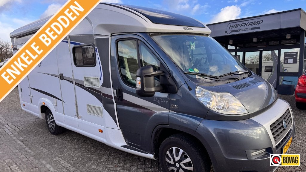 Knaus Van TI 650 MEG Enkelbed|Zonpaneel|TV|Navi|Camera|150pk, Caravans en Kamperen, Campers, Fiat, Tot en met 2, 6 tot 7 meter
