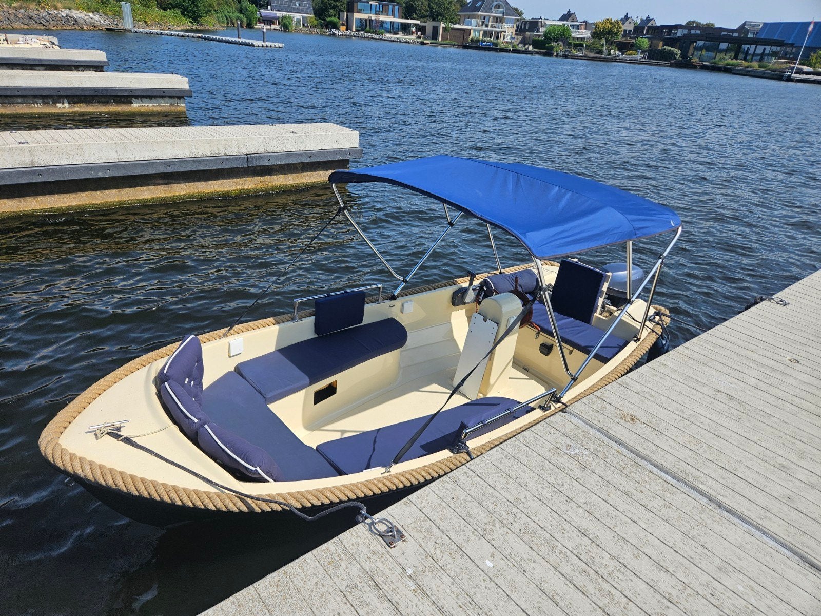 Nette oud huijzer 440 sloep met Yamaha 8pk buitenboordmotor, Overige merken, Gebruikt, Buitenboordmotor, Sloep