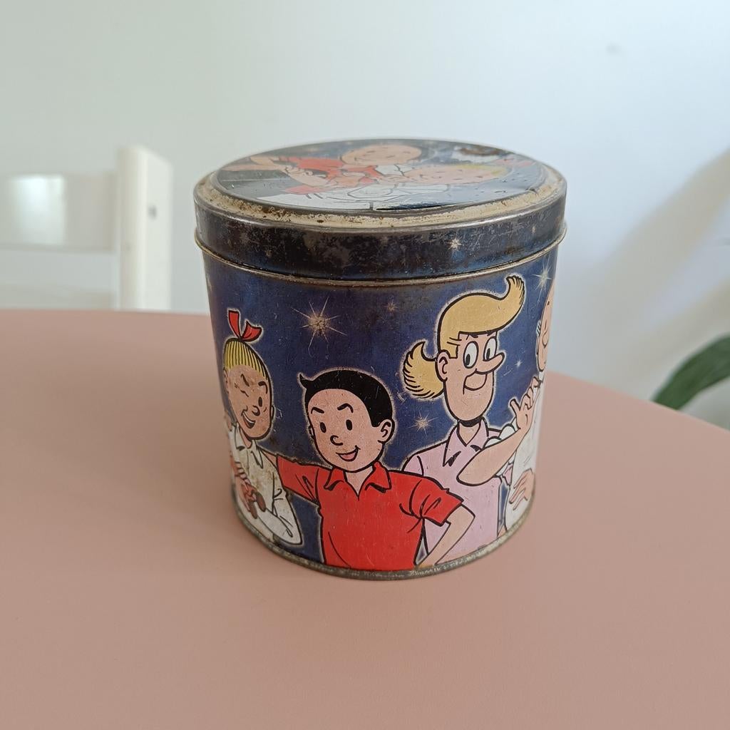 Vintage Suske en Wiske blik - Verzamelobject, Ophalen of Verzenden, Gebruikt, Overige, Overige merken