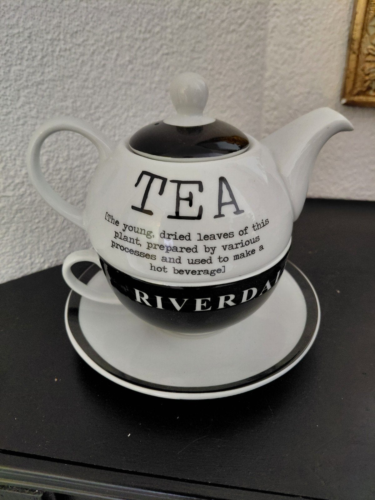 'Tea for One' set van Riverdale., Overige merken, Ophalen of Verzenden, Zo goed als nieuw, Theepot