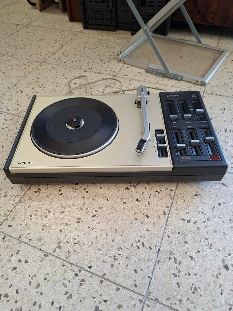 Philips 714 Platenspeler - Vintage Stereo Geluid, Ophalen of Verzenden, Gebruikt, Platenspeler, Philips