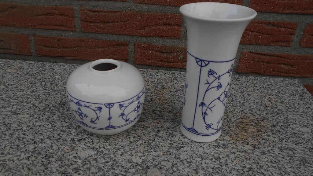 1x bloemenvaas vaas bol Jäger Jager DDR Blau Saks nieuwstaat, Ophalen of Verzenden