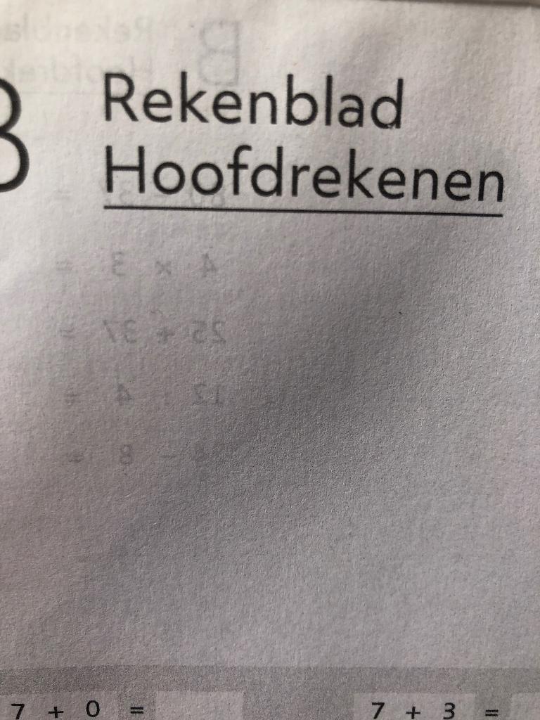 Boom LVS rekenblad Hoofrekenen, Verzenden, Zo goed als nieuw, Overige niveaus, Nederlands