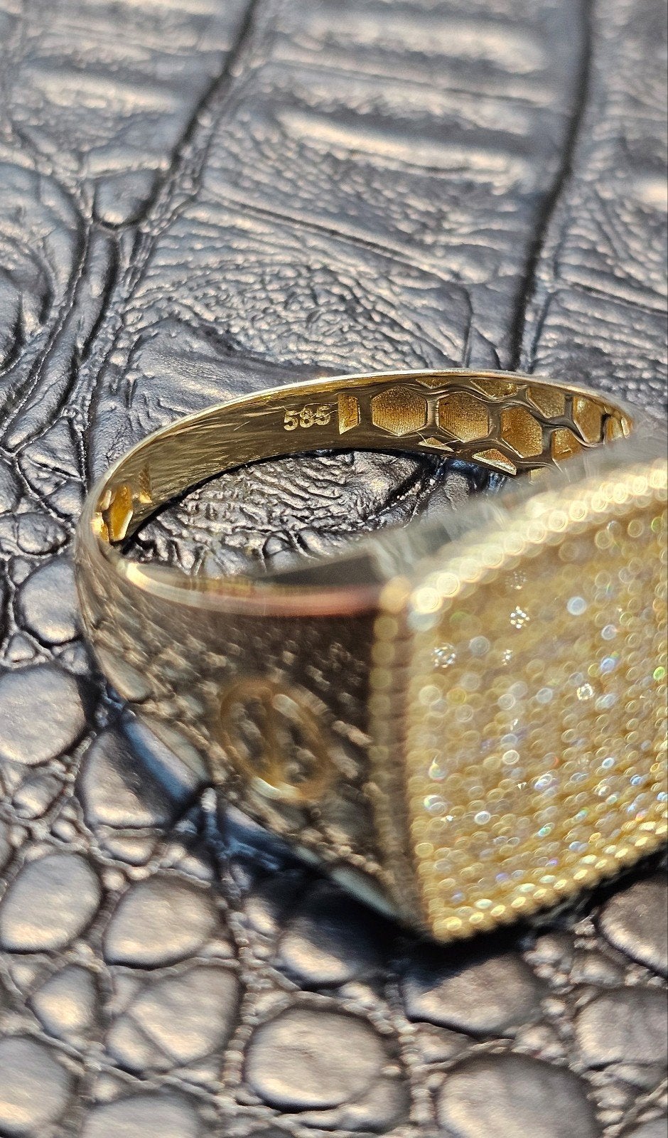 Mooie 14k gouden ring, 19 tot 20, Heer, Nieuw, Ophalen of Verzenden