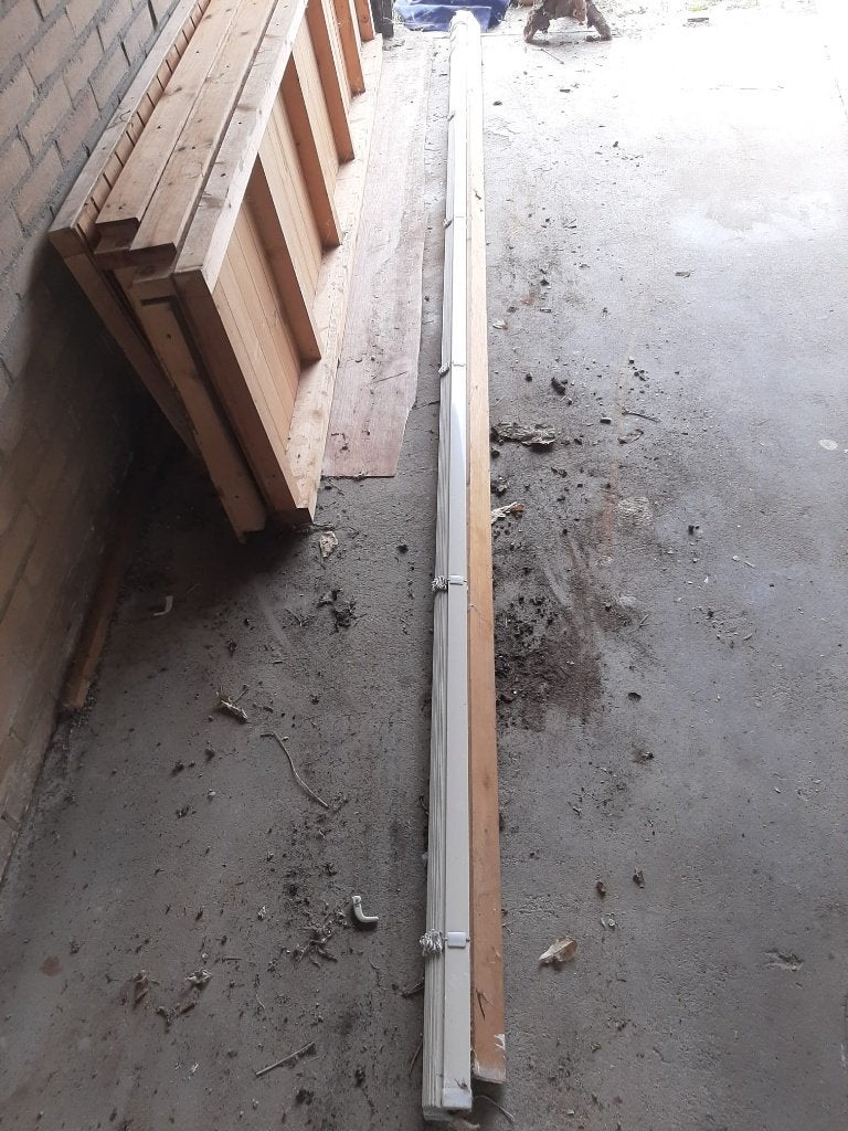 luxaflex breed voor bv dakkappel, breed dakraam, Ophalen, Gebruikt, 355 cm, Metaal