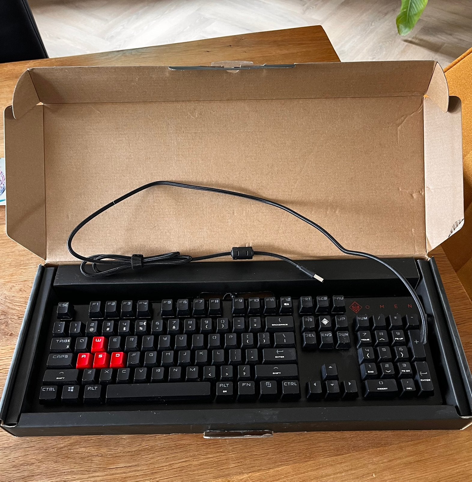 (Game) keyboard 1100 Omen HP zwart met rood, Ophalen, Zo goed als nieuw