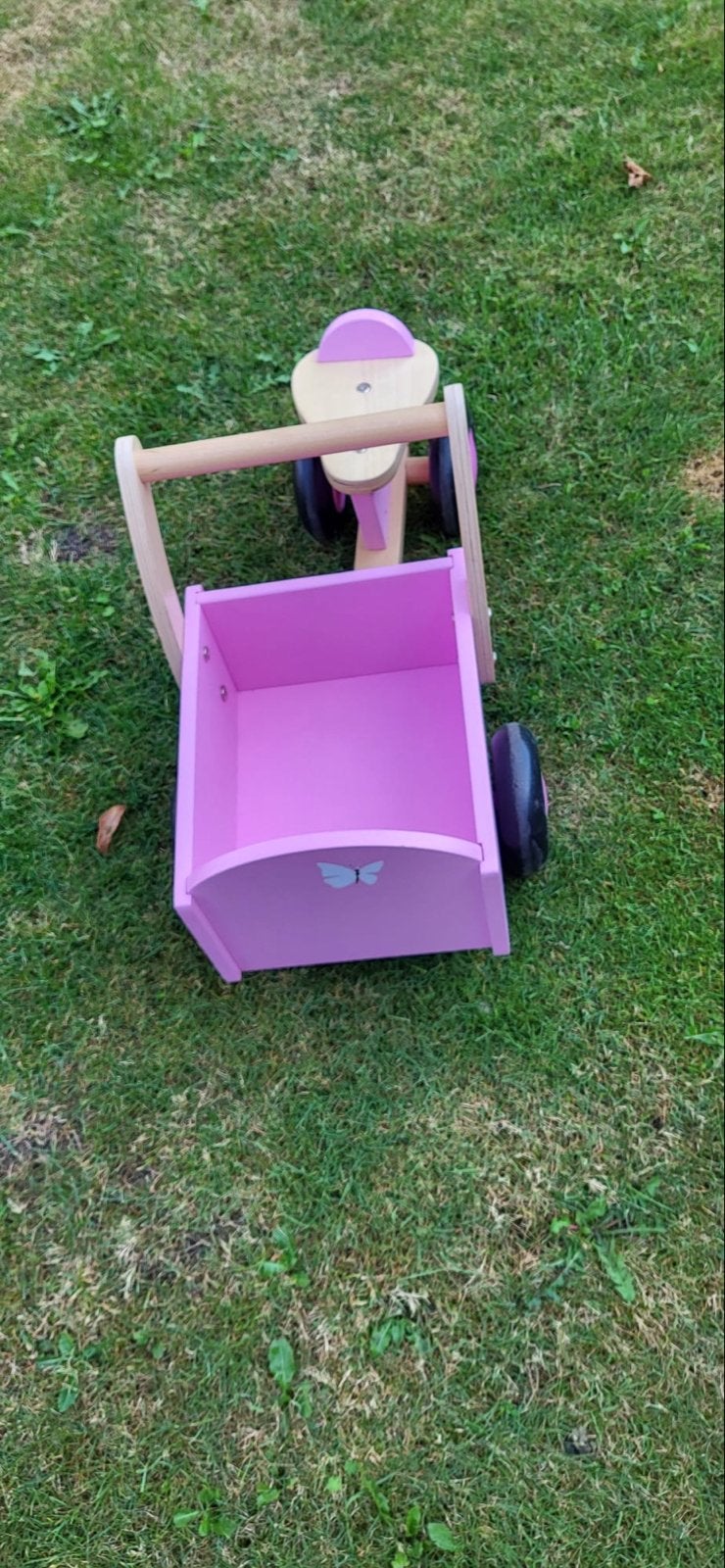Bandits & Angels Bakfiets Loopfiets Hout Little Rider Pink, Ophalen, Zo goed als nieuw, Loopfiets