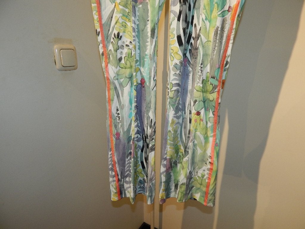 Marccain stretch broek soepel vallend aparte print pastelN4, Maat 38/40 (M), Zo goed als nieuw, Lang, Marccain