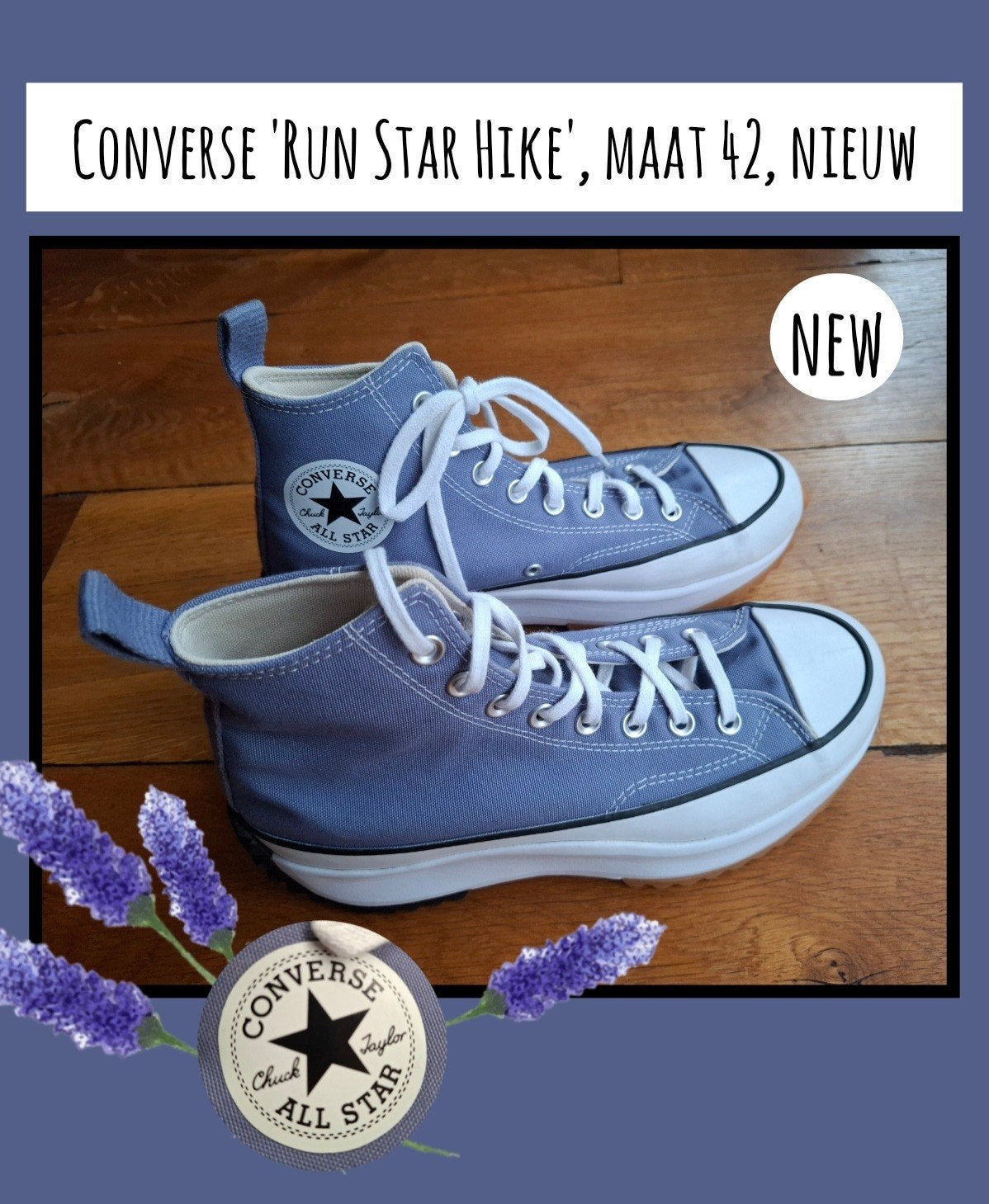 Converse 'Run Star Hike' lila, maat 42, nieuw, Overige kleuren, Verzenden, Nieuw, Sneakers of Gympen