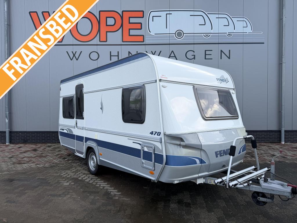 Fendt Saphir 470 TF TENT & FIETSENDRAGER, Caravans en Kamperen, Caravans, Schokbreker, Rondzit, Bedrijf, Overige typen