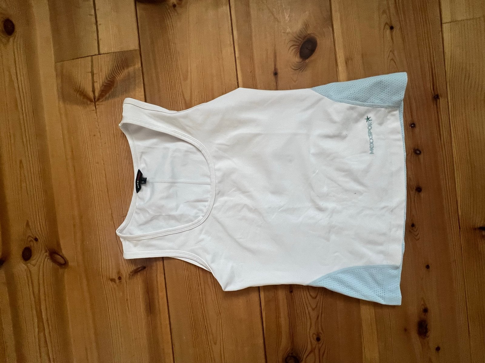 Mexx sporttopje wit met blauwe accenten - Maat M, Kleding | Dames, Sportkleding, Maat 38/40 (M), Wit, Ophalen of Verzenden, Fitness of Aerobics