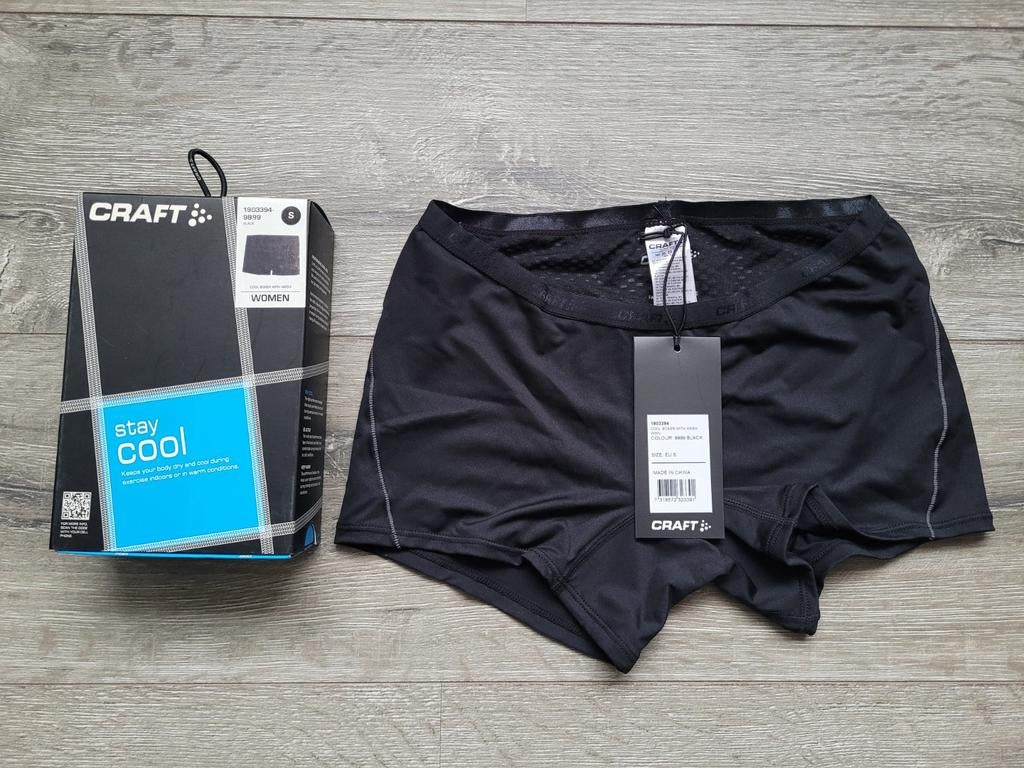 Nieuwe Craft Stay Cool Sport Boxershort dames maat S, Zwart, Nieuw, Ophalen of Verzenden, Craft