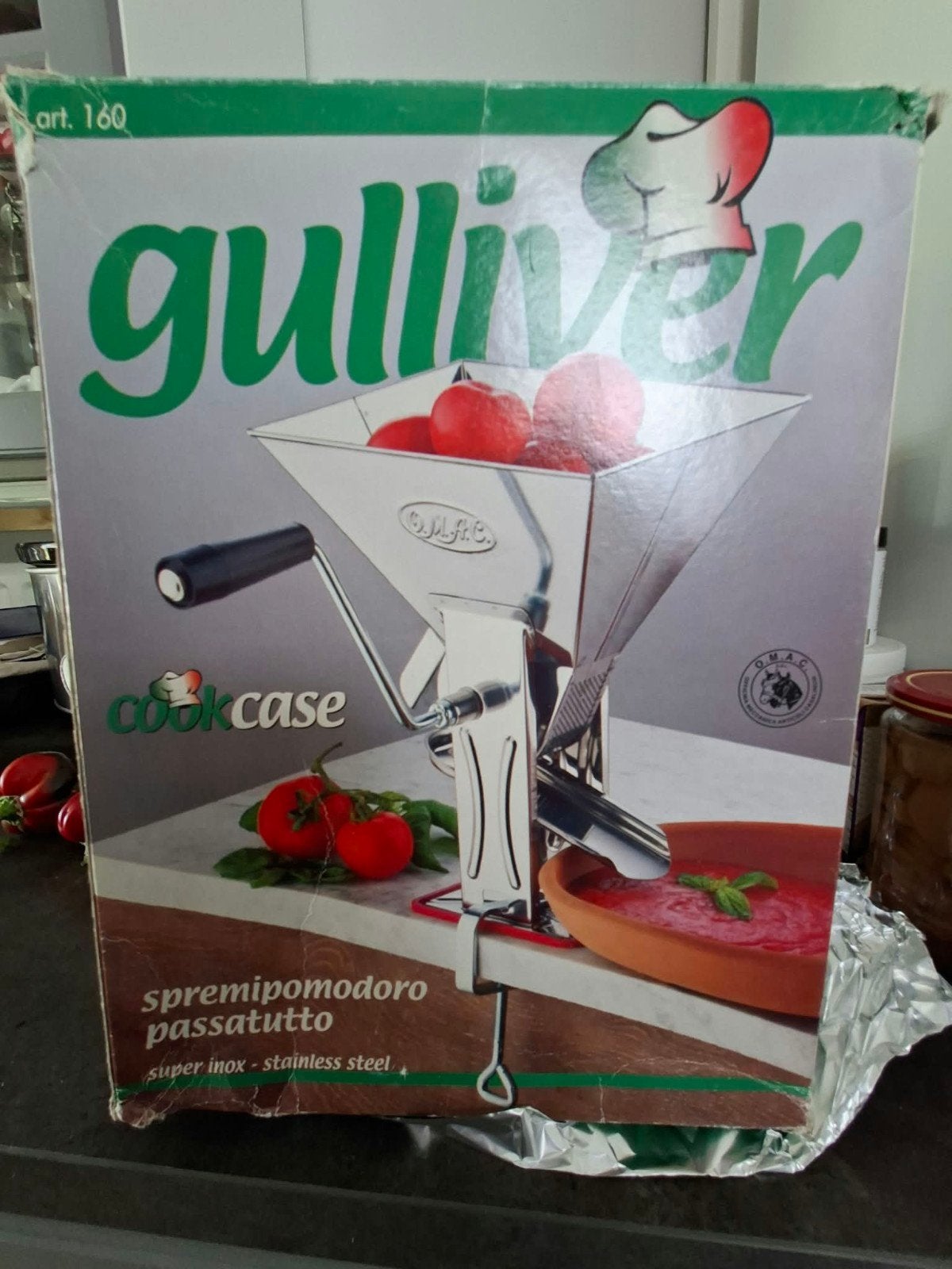 Gulliver Passatutto - Tomatenpers - Roestvrij staal, Ophalen