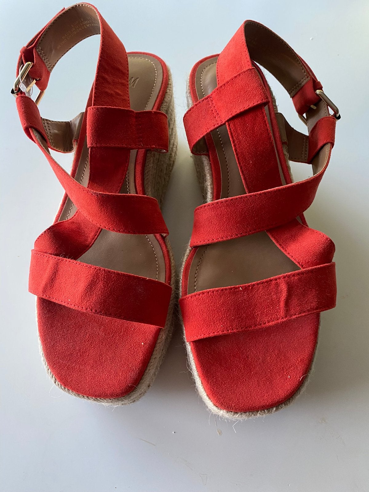 H&M leuke rode sandalen maat 39 hak 8cm, Ophalen of Verzenden, Zo goed als nieuw, Rood, Sandalen of Muiltjes