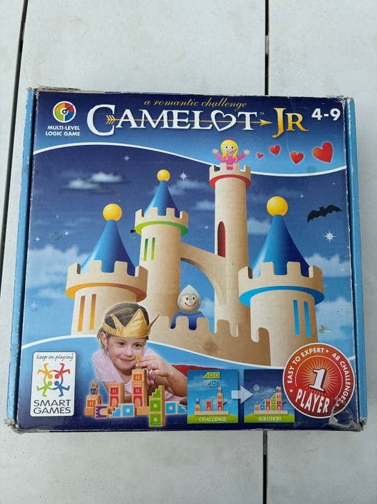 3 SmartGames: Squirrels Go Nuts, Dinosaurs en Camelot Jr, Ophalen of Verzenden, Gebruikt, Bouwen