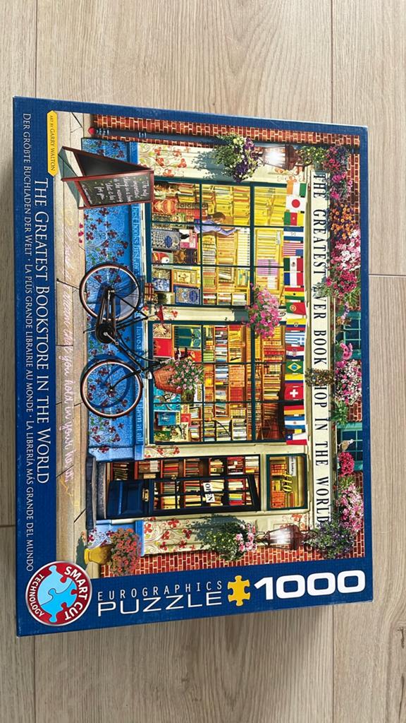 Eurographics Legpuzzel 'The Greatest Bookstore' 1000 stukjes, Ophalen of Verzenden, 500 t/m 1500 stukjes, Zo goed als nieuw, Legpuzzel