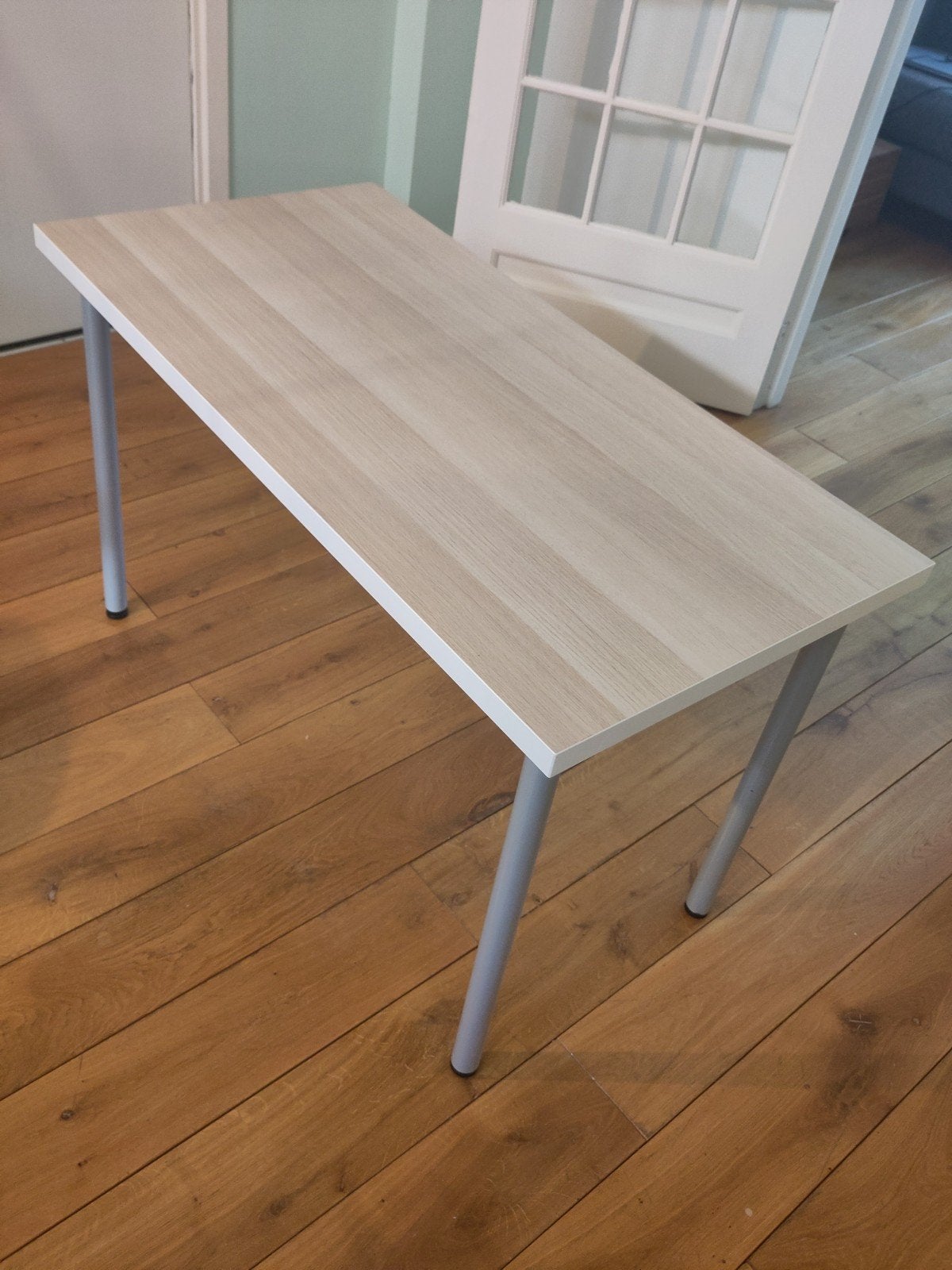 IKEA licht houten bureau 120x60, Gebruikt, 100 tot 150 cm, Rechthoekig, 50 tot 100 cm