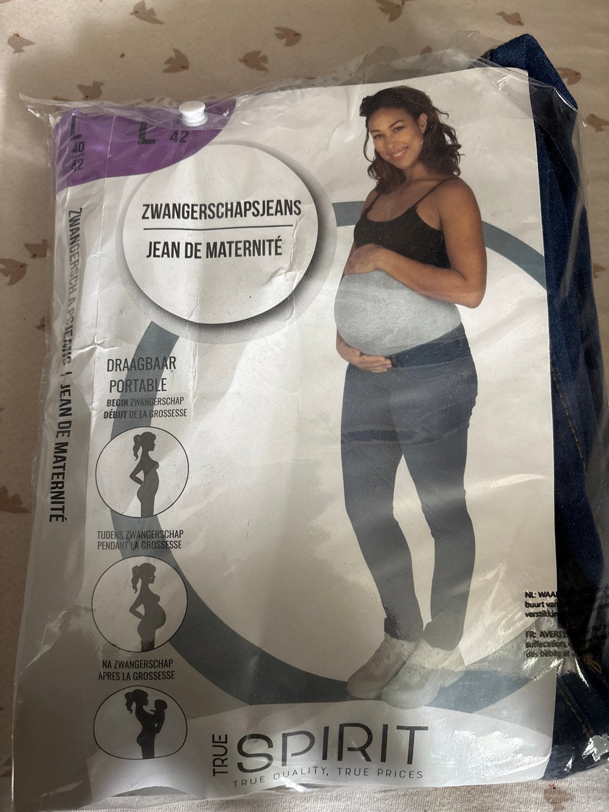 Nieuwe True Spirit Zwangerschapsjeans Maat L (40/42), Blauw, Nieuw, Broek of Spijkerbroek, Ophalen