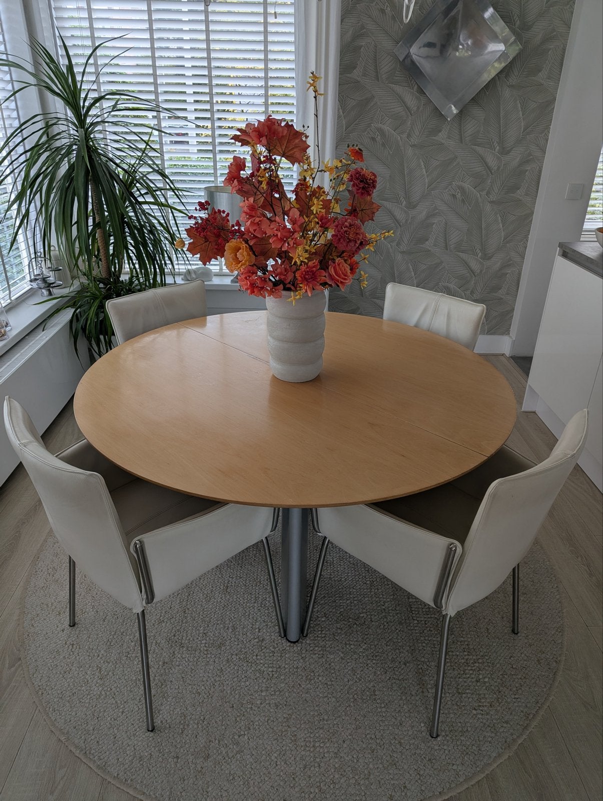 Arco ronde/ovale uitschuifbare eettafel 140-200 cm, Huis en Inrichting, Tafels | Eettafels, Ophalen, Gebruikt, 100 tot 150 cm