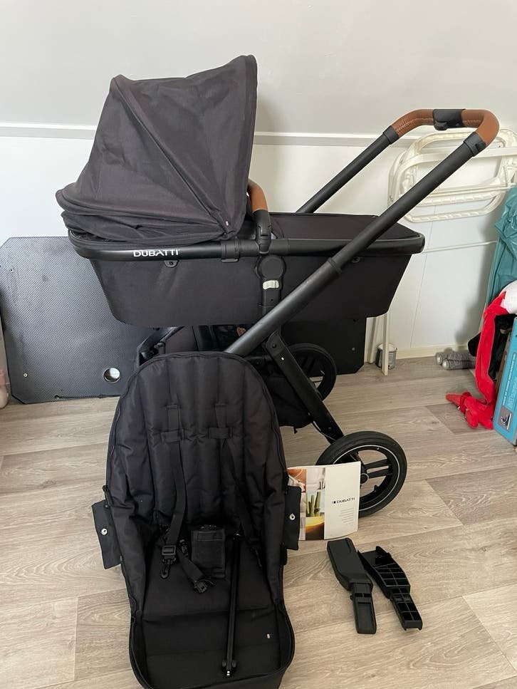 Dubatti One kinderwagen met reiswieg en zitje, Gebruikt, Combiwagen, Met reiswieg, Ophalen
