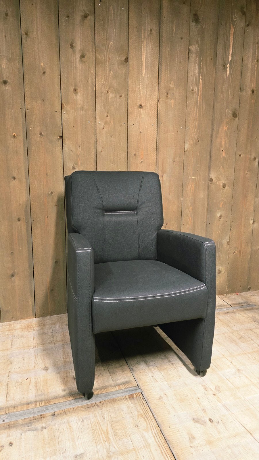 Mooie Oslo Eetkamerstoelen Antraciet uit voorraad leverbaar!, Overige kleuren, Nieuw, Ophalen of Verzenden, Leer