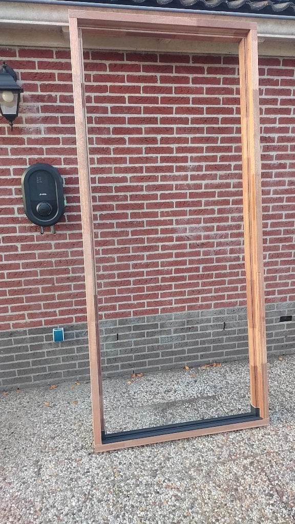 Voordeurkozijn met kunststof onderdorpel, Deurkozijn, Nieuw, 225 cm of meer, Hout