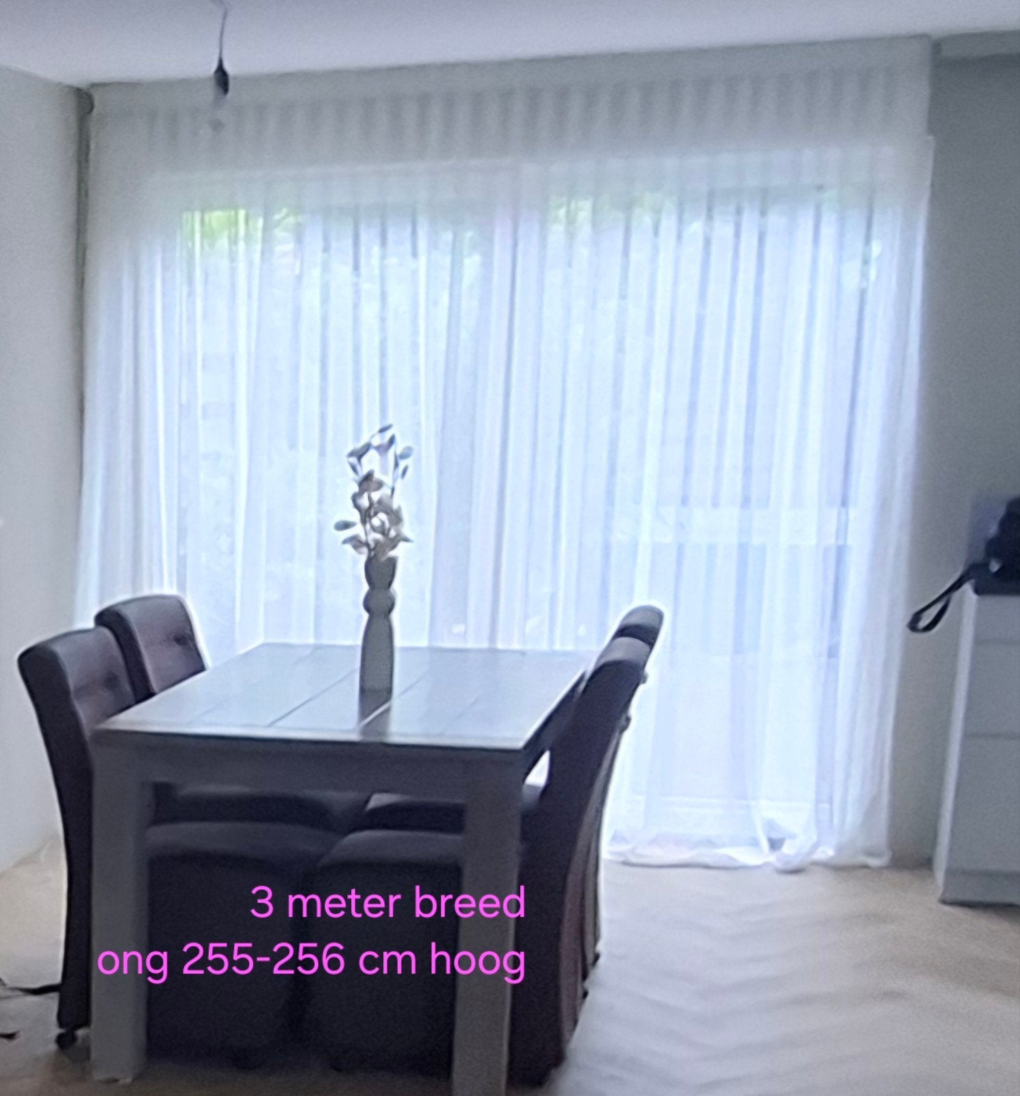 Vitrage wit- zie afmetingen op foto, Ophalen, Gebruikt, Vitrage, Lichtdoorlatend