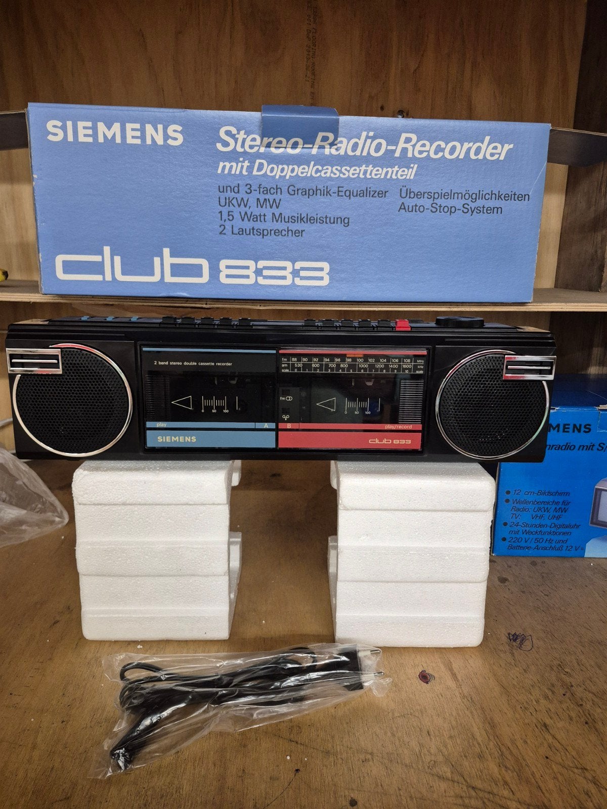Siemens Stereo Radio Recorder Club 833 - Nieuw in doos, Ophalen of Verzenden, Bandrecorder