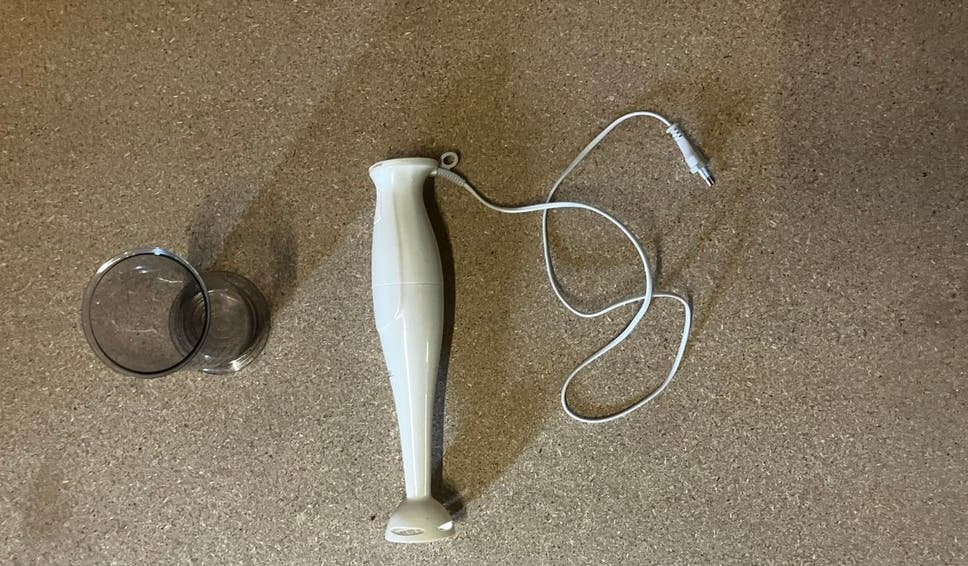 Staafmixer met maatbeker, Minder dan 1 liter, Ophalen of Verzenden, Gebruikt, 1 snelheid