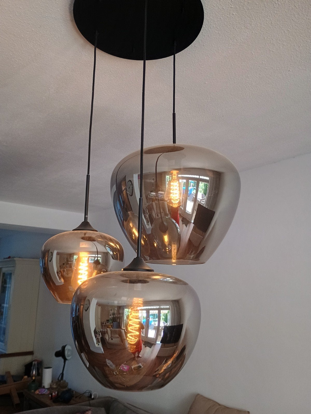 lamp rook glas, Ophalen, Zo goed als nieuw, Glas, E27 (groot)