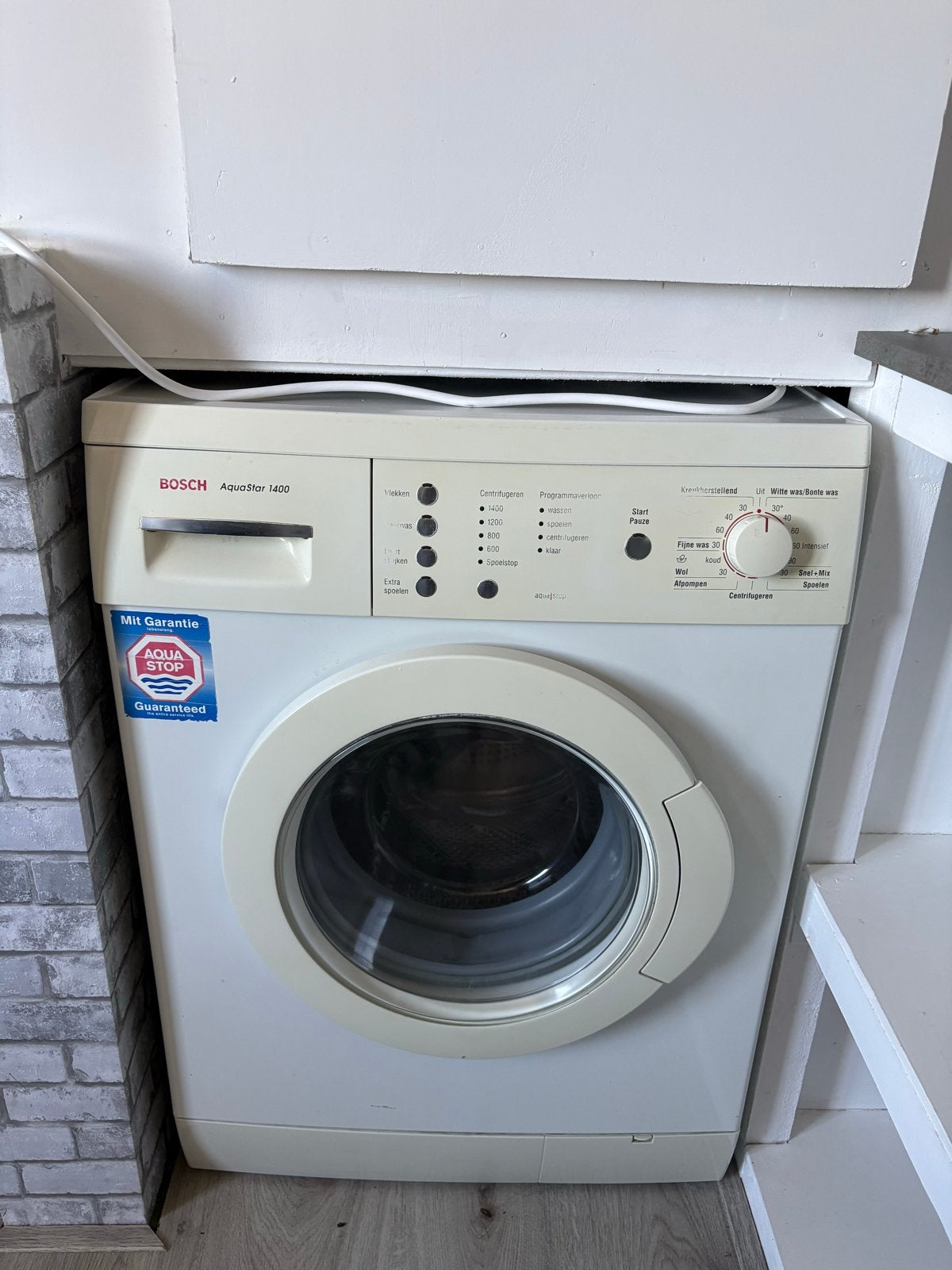 Bosch Aquastar 1400 Wasmachine, Ophalen, Gebruikt, Voorlader, 85 tot 90 cm