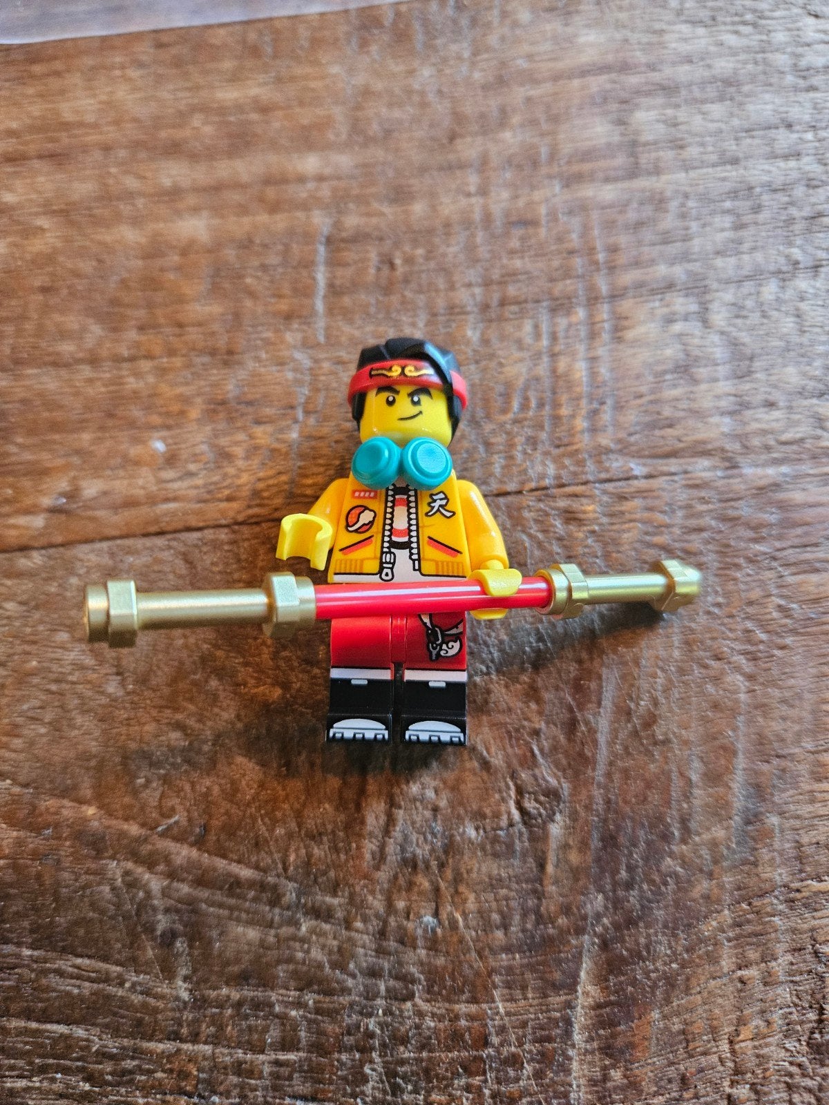 LEGO Monkie Kid minifiguur (mk019) met oranje jack, Ophalen of Verzenden